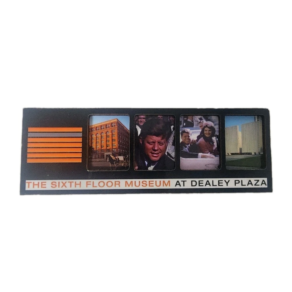 VTG The Sixth Floor Museum at Dealey Plaza in Dallas Texas Wood Fridge Magnet
